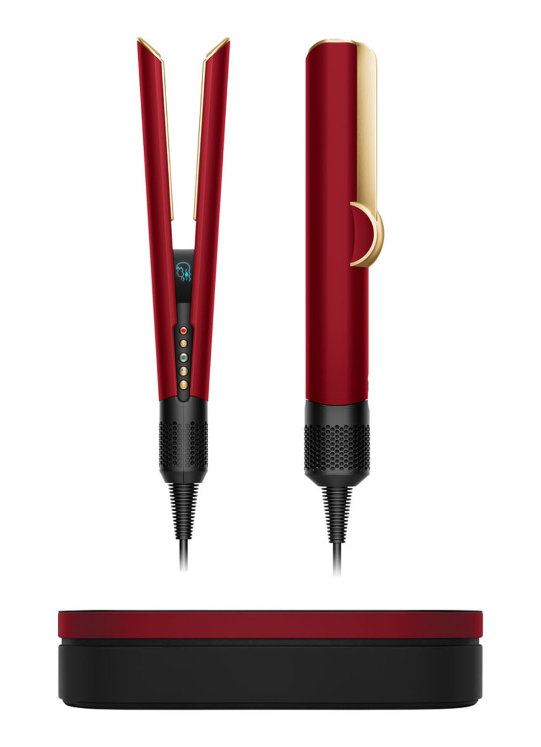 Dyson  Airstrait™ stijltang - Red Velvet/Gold - voorkant red velvet/gold