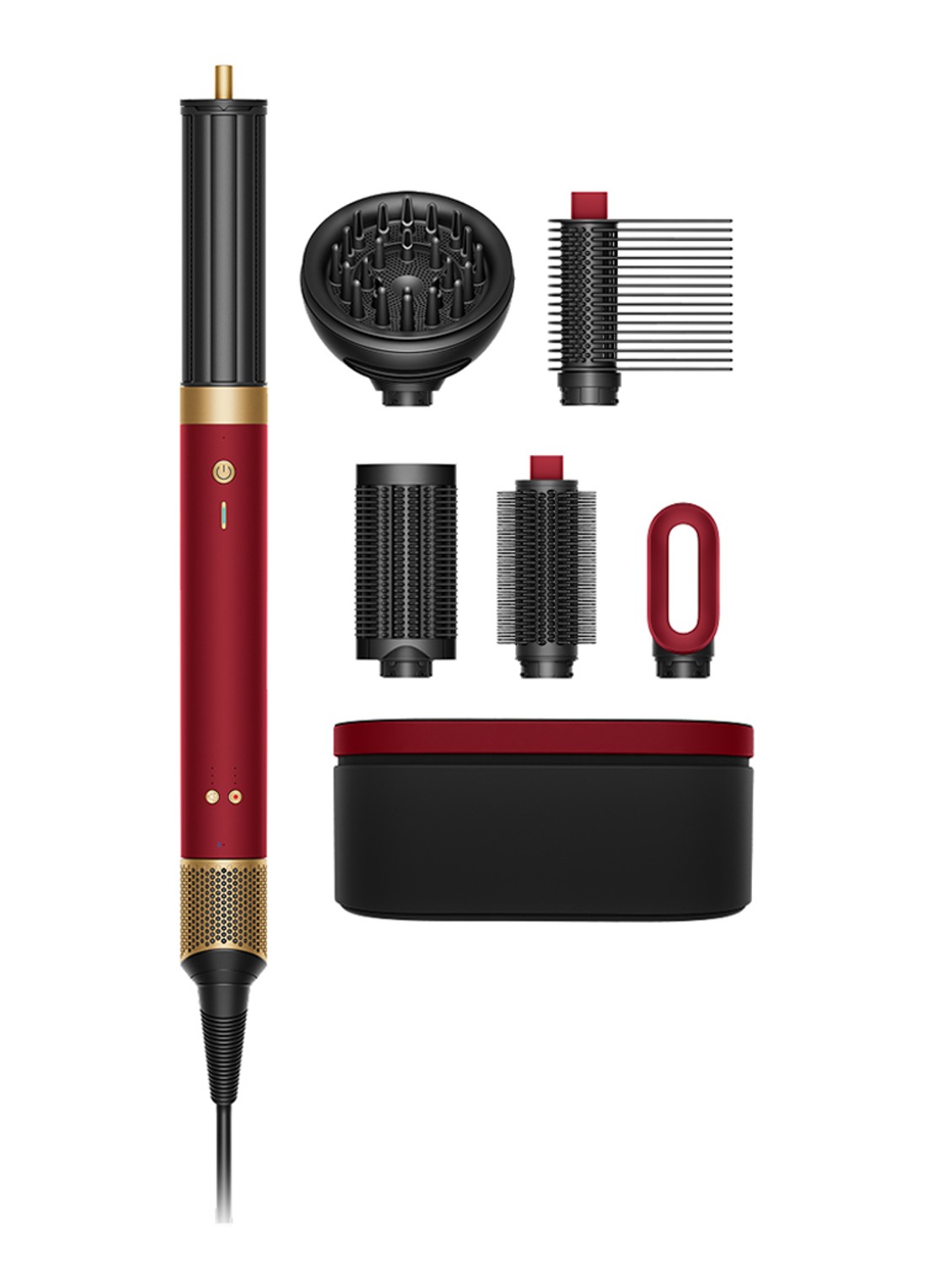 Dyson Airwrap Co-anda 2x™ Curly+Coily Red Velvet / Gold - voorkant 5 red velvet / gold