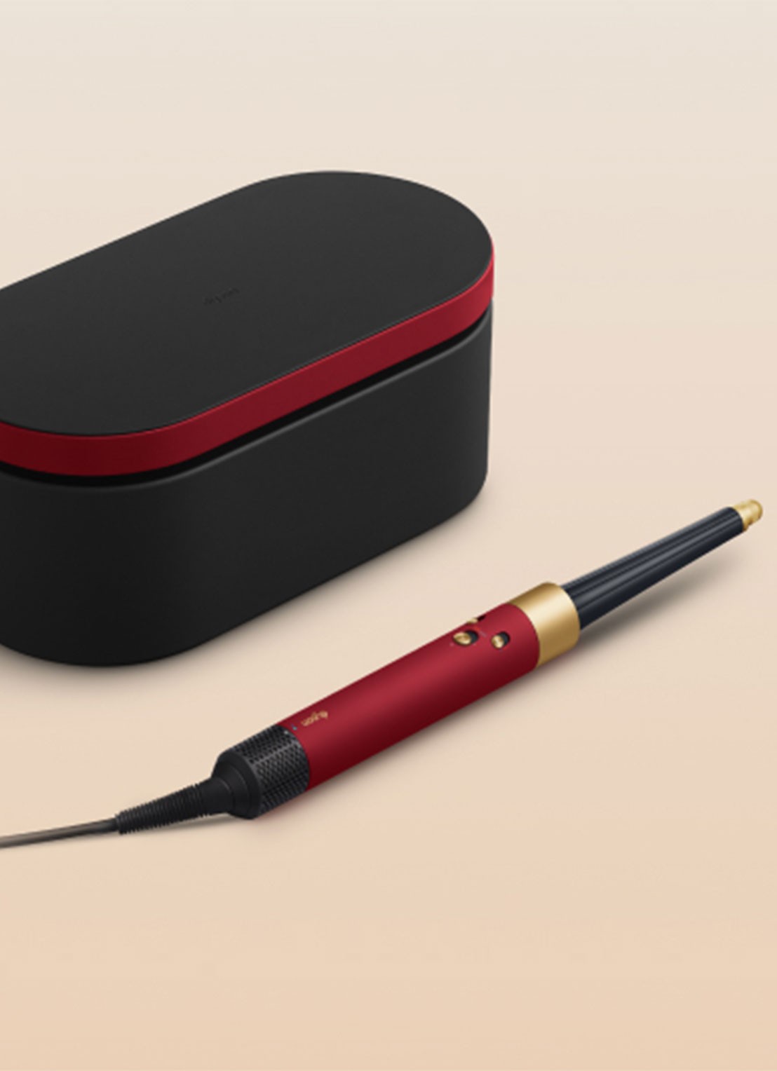 Dyson Airwrap i.d.™ - Red Velvet / Gold Straight + Wavy - voorkant 5 red velvet / gold