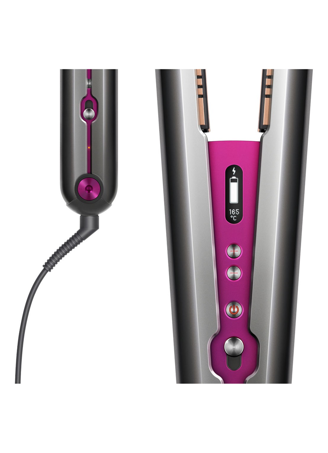 Dyson Corrale stijltang - nikkel / roze - detail 3 roze