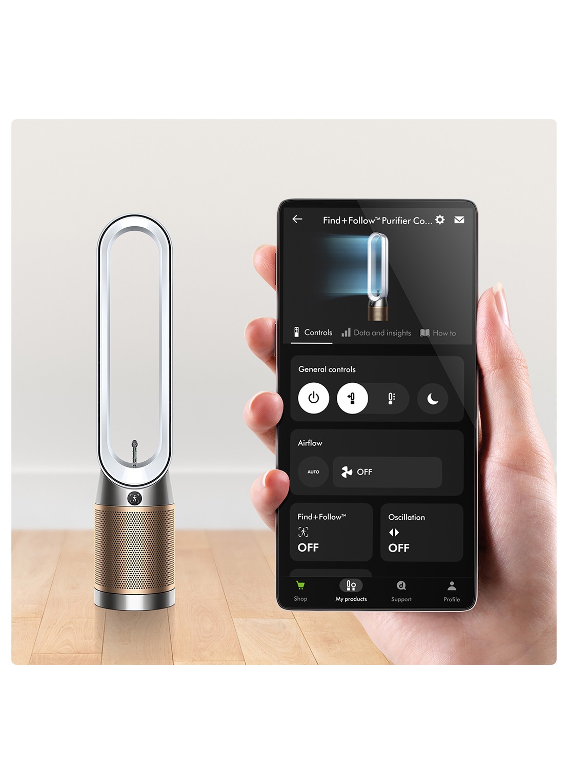 Dyson Dyson Find+Follow™ Purifier Cool PC3 luchtreinigingsventilator - detail 6 zilver