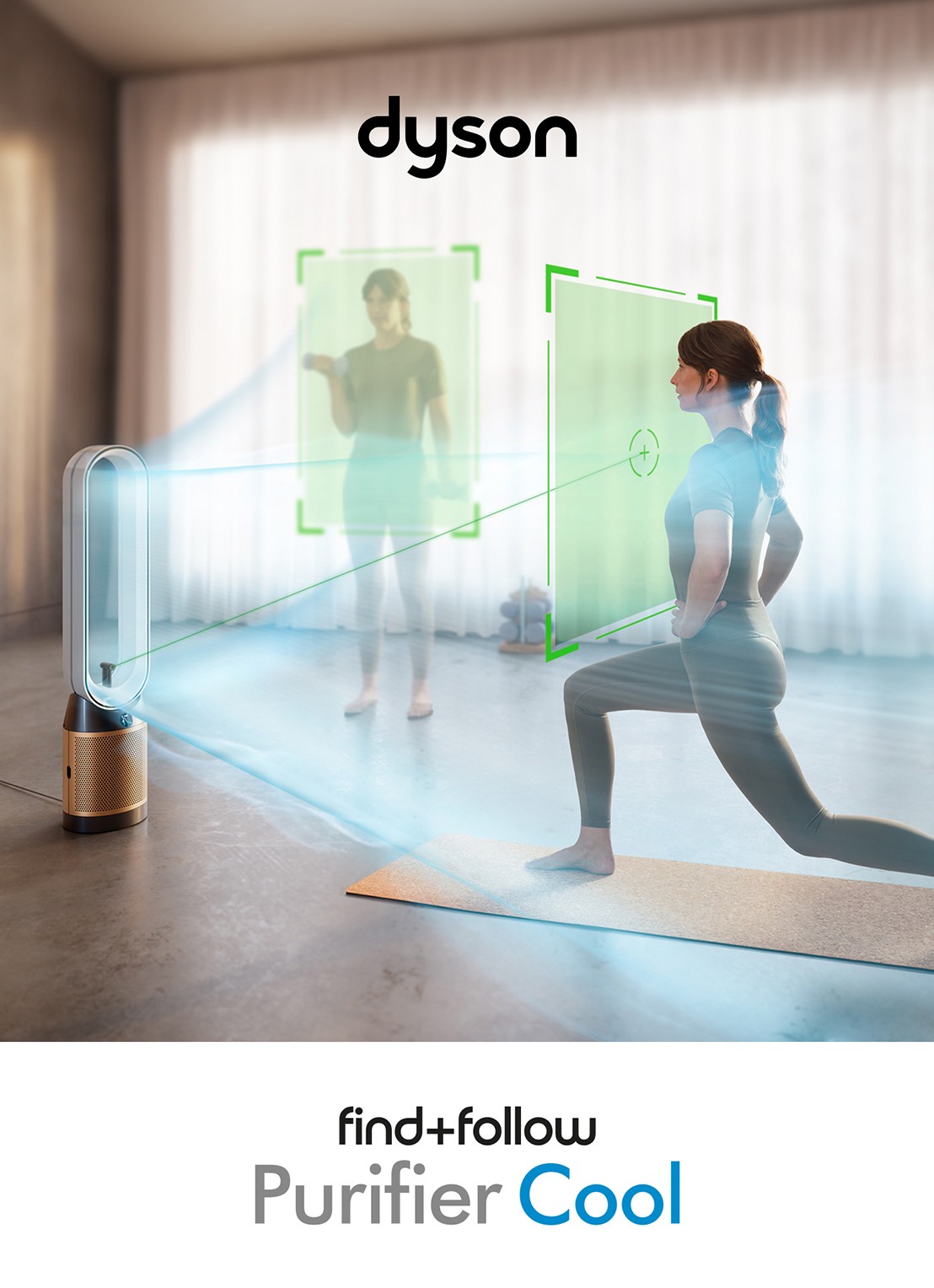 Dyson Dyson Find+Follow™ Purifier Cool PC3 luchtreinigingsventilator - voorkant 8 zilver
