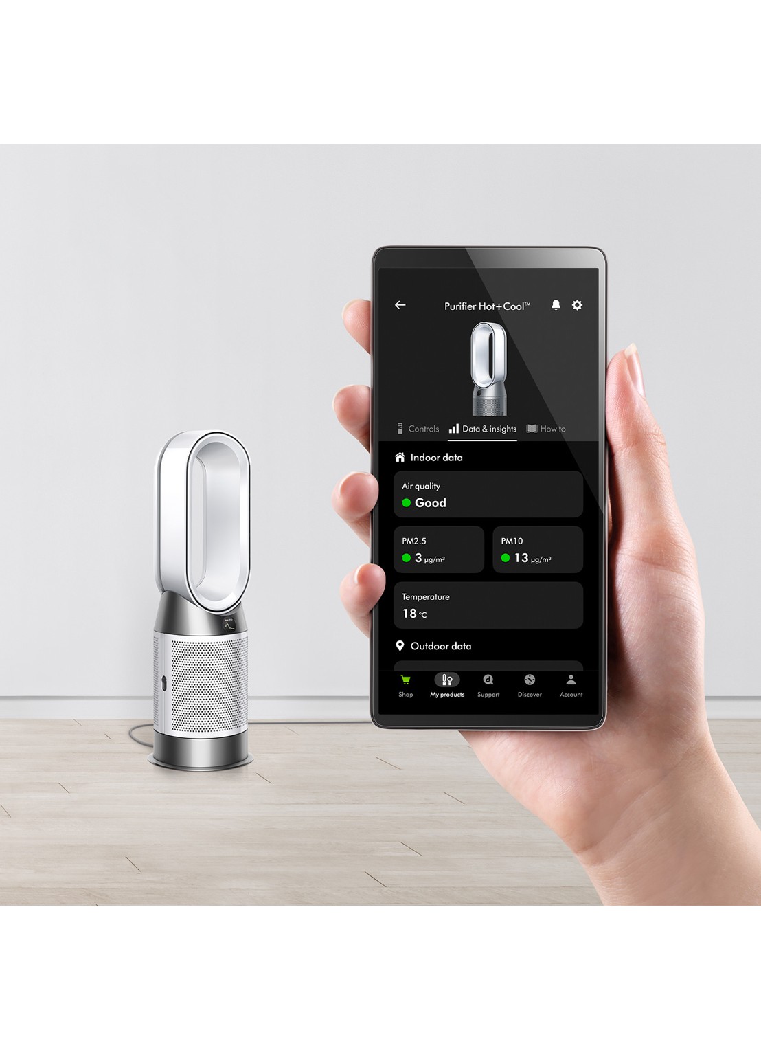 Dyson Dyson purifier hot+cool HP1 luchtreiniger, koeler & verwarmer - achterkant undefined