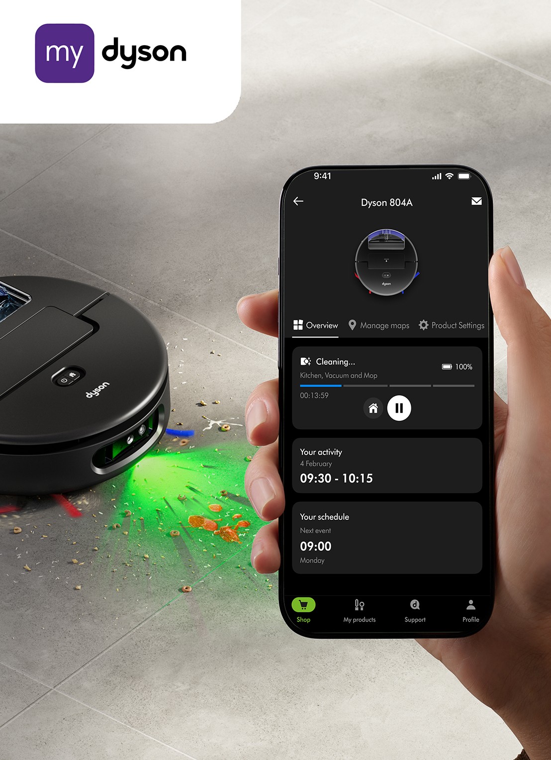 Dyson Dyson Spot+Scrub™ AI-robotstofzuiger - detail 4 zwart