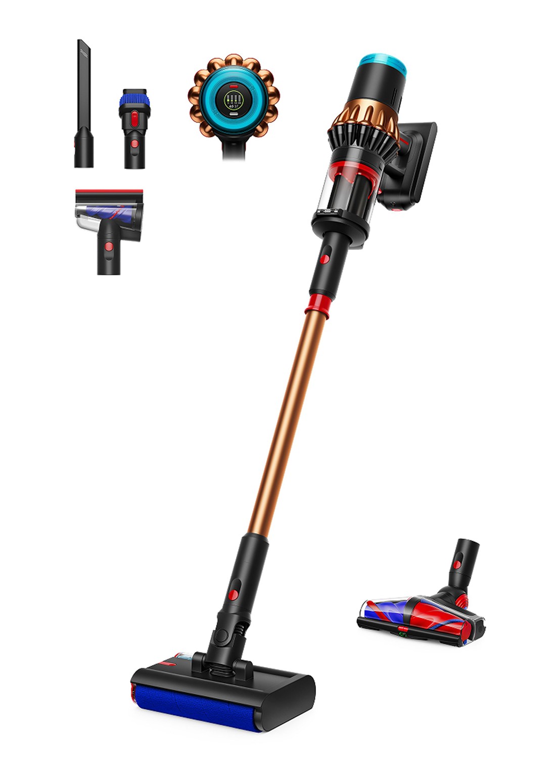 Dyson Dyson V16 Piston Animal Submarine draadloze steelstofzuiger - voorkant oranjebruin