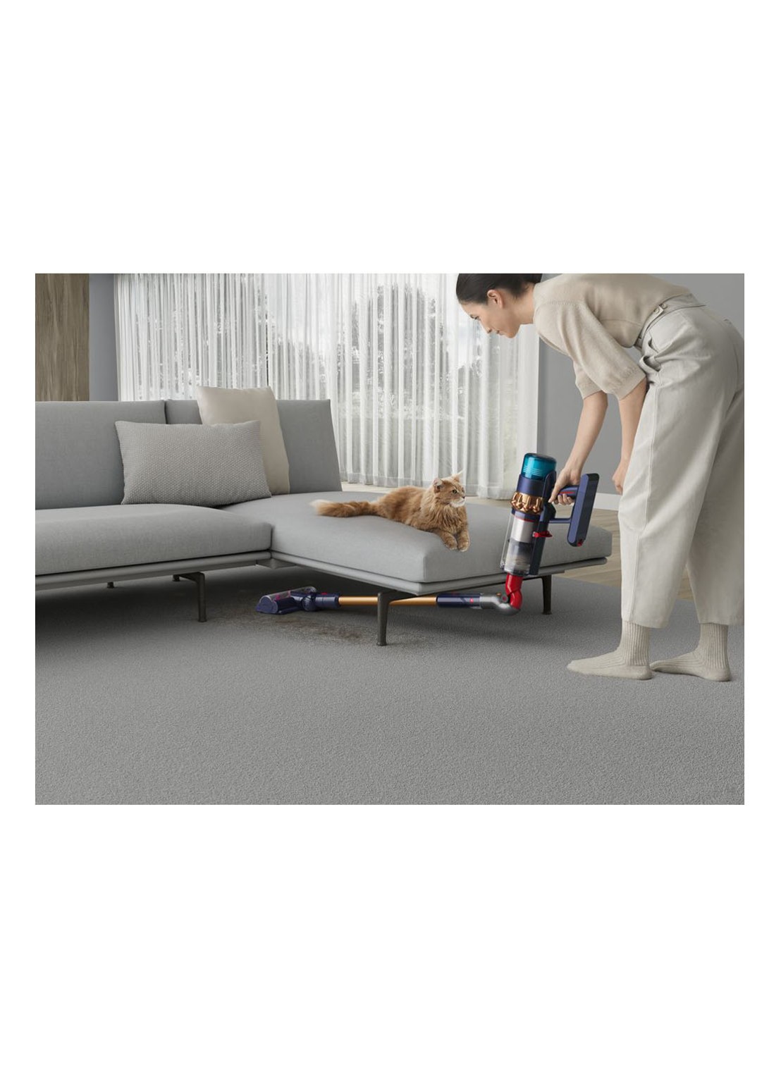 Dyson Gen5 Detect steelstofzuiger 127,6 cm - blauw / koper - detail 3 blauw