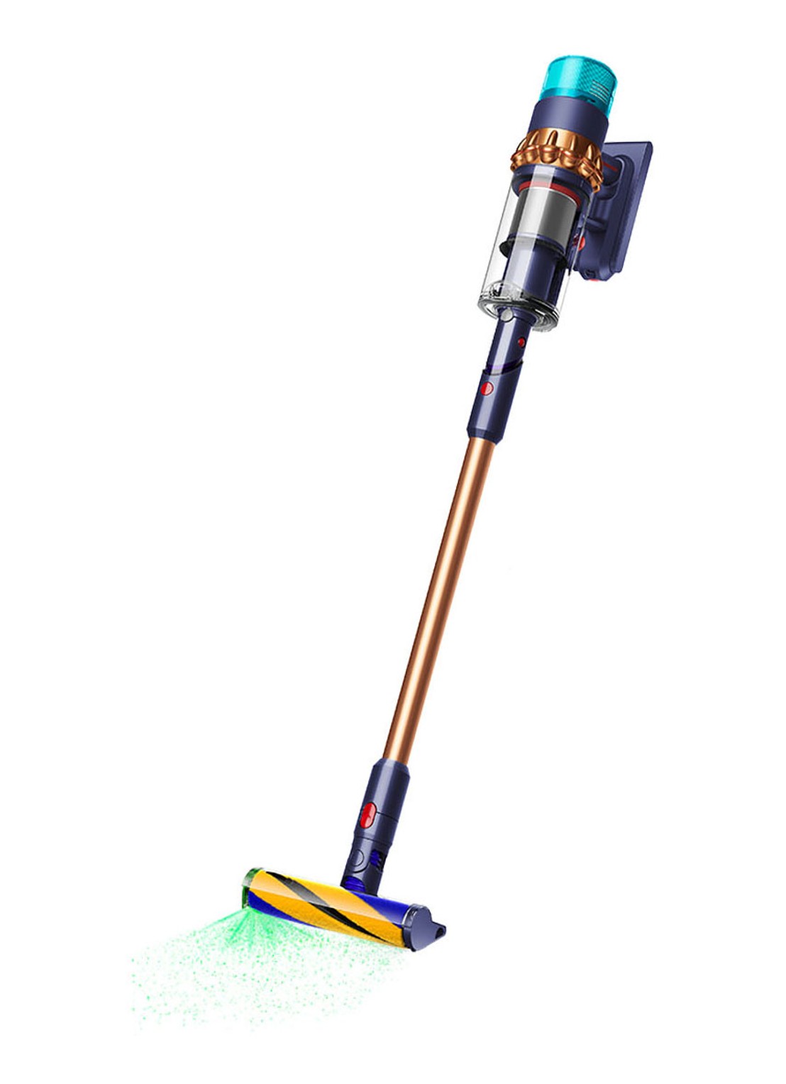 Dyson Gen5 Detect steelstofzuiger 127,6 cm - blauw / koper - voorkant 5 blauw