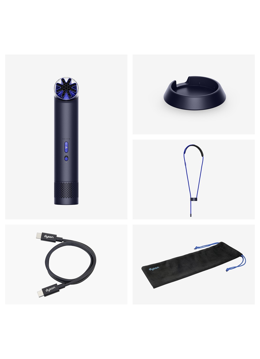 Dyson HushJet™ Mini Cool draagbare ventilator - achterkant 8 donkerblauw