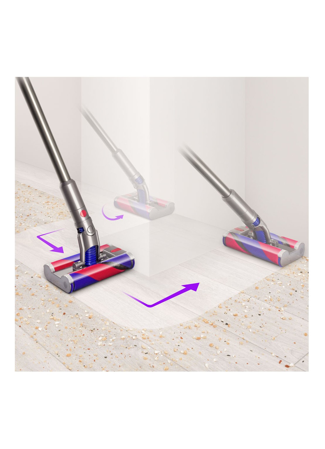 Dyson Omni-Glide+ snoerloze steelstofzuiger 107 cm - nikkel / goud - voorkant 7 goud