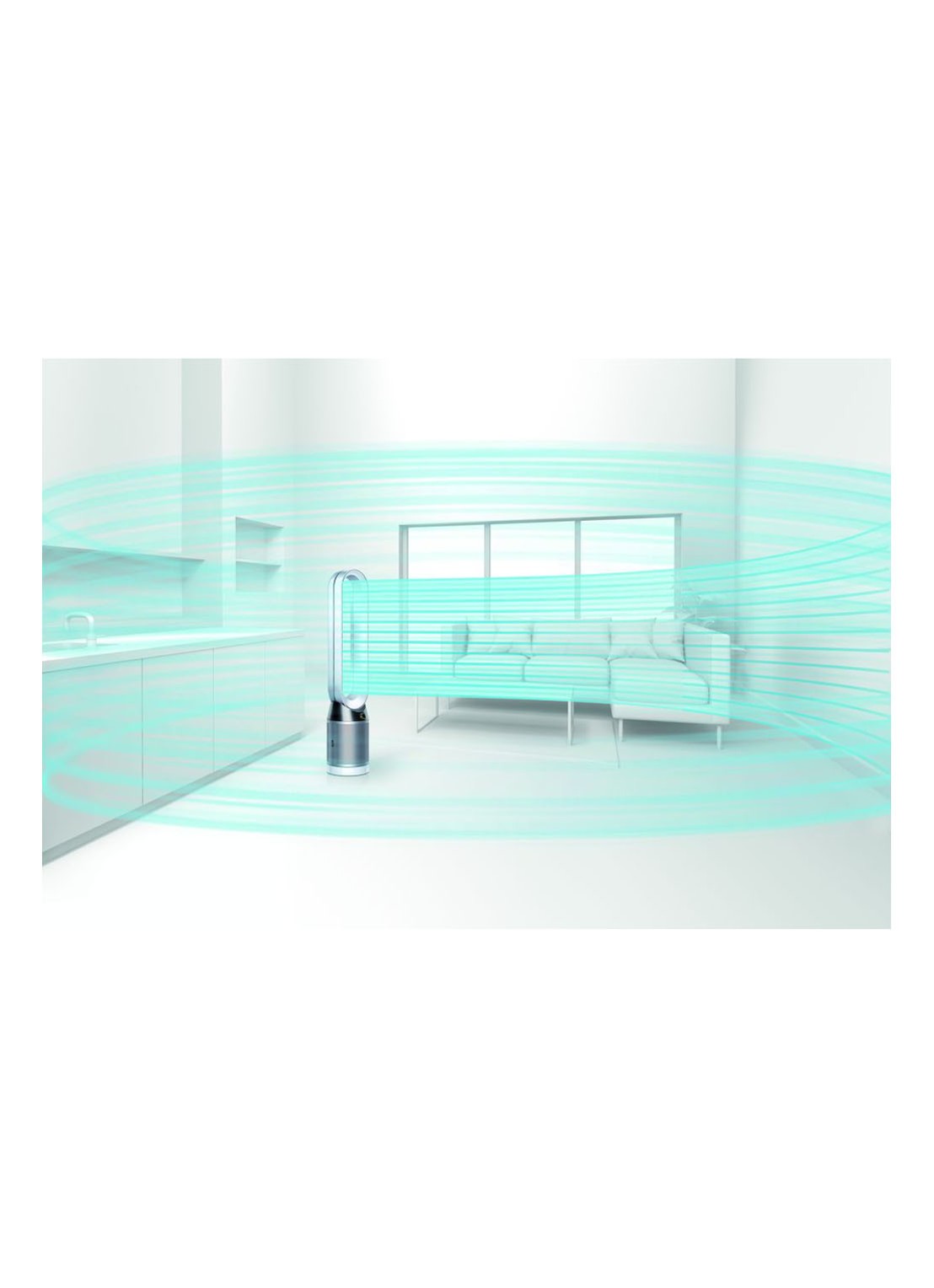 Dyson Pure Cool Tower luchtreiniger en vloerventilator, 105 cm hoog - detail wit