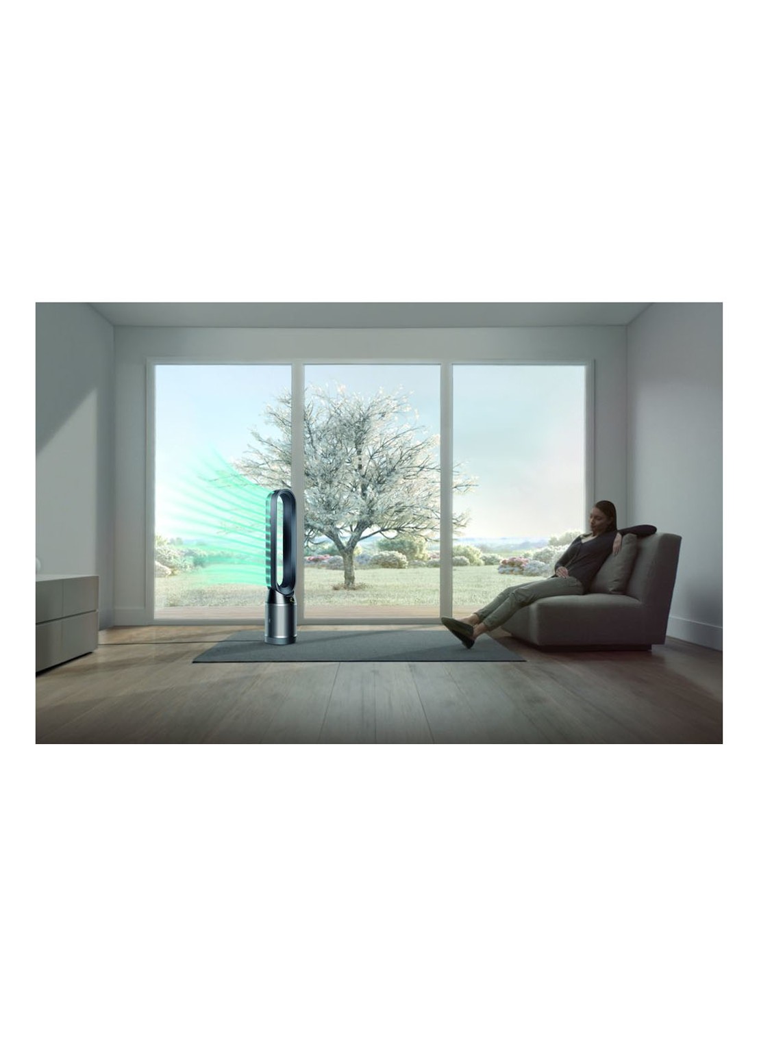 Dyson Pure Cool Tower luchtreiniger en vloerventilator, 105 cm hoog - detail 2 zwart