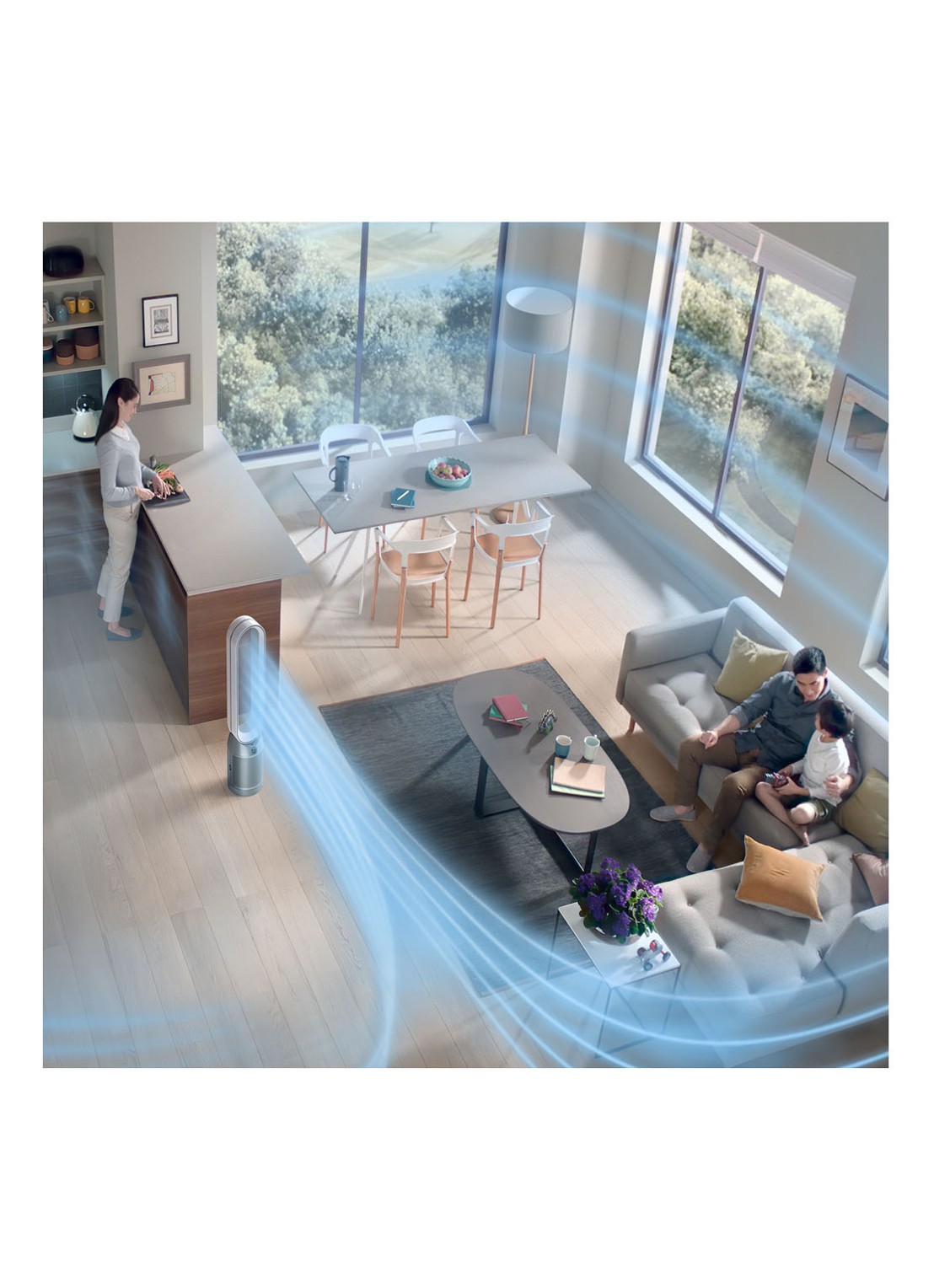 Dyson Purifier Cool luchtreiniger, koeler & vloerventilator, 105 cm hoog - detail 5 zilver