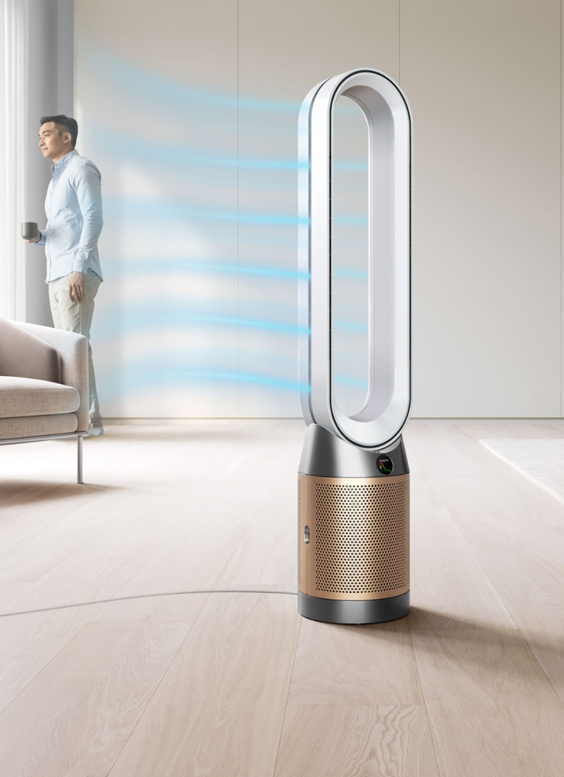 Dyson Purifier Cool PC2 De-NOx​ luchtreiniger & vloerventilator, 105 cm - detail 4 zilver