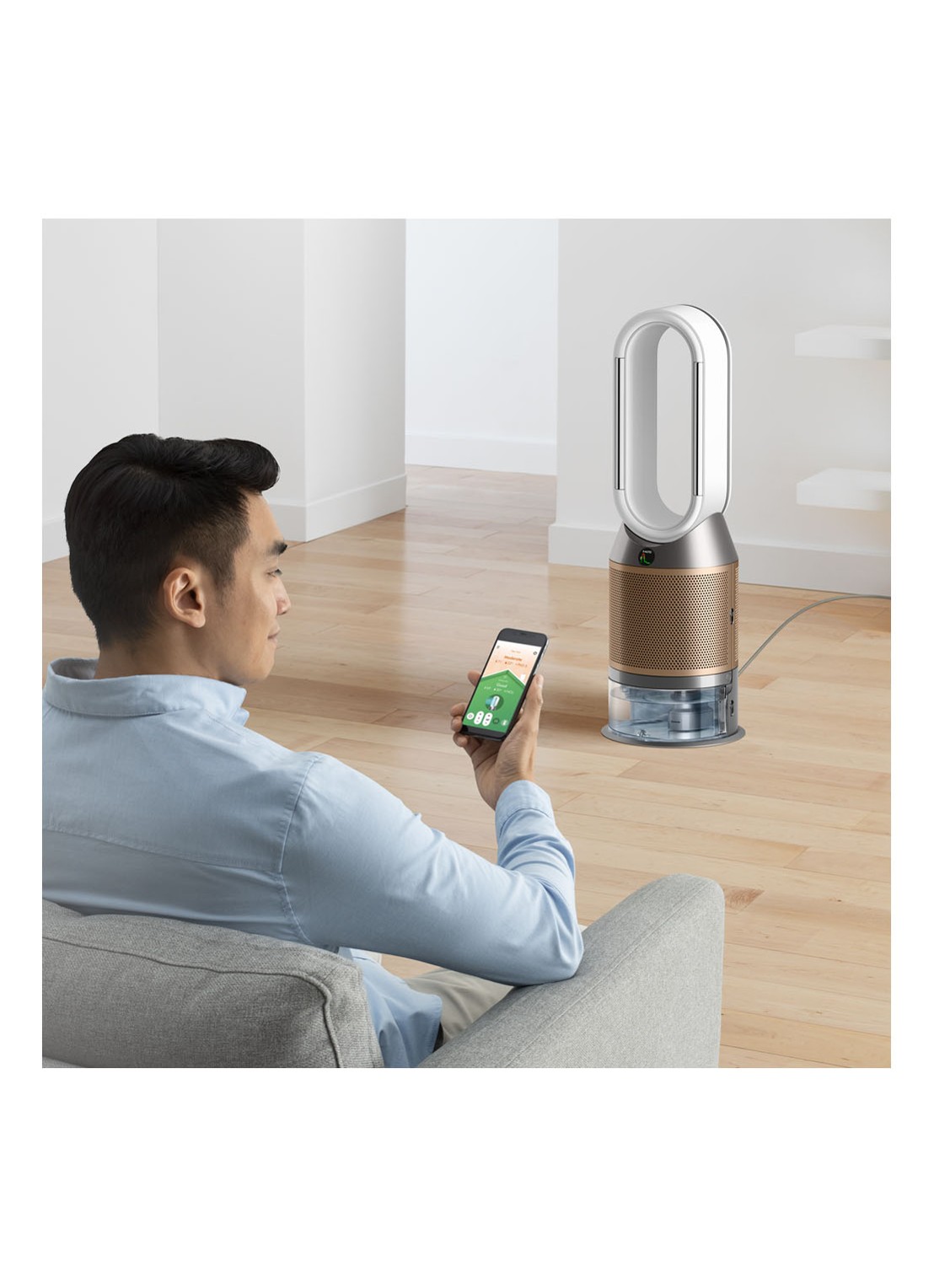 Dyson Purifier Humidify + Cool Formaldehyde luchtbevochter, luchtreiniger & tafelventilator, 92,3 cm hoog - detail 5 goud