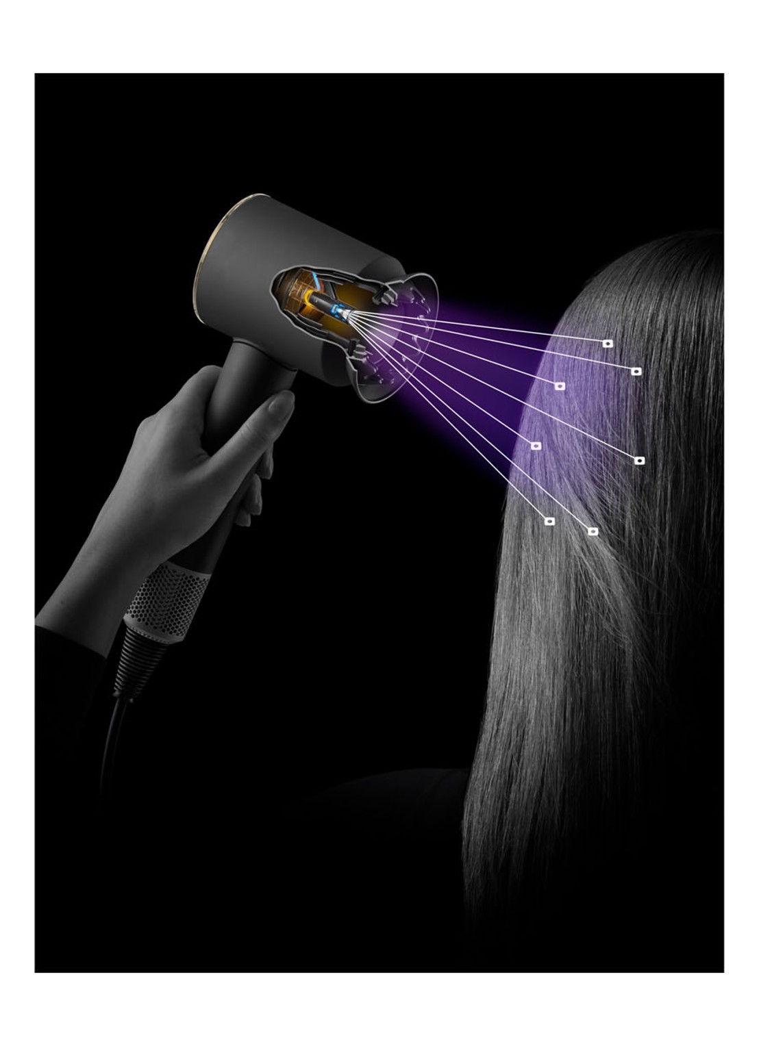Dyson Supersonic Nural Föhn Straight+Wavy - Ceramic Pink / Rose Gold  - detail 4 ceramic pink / rose gold