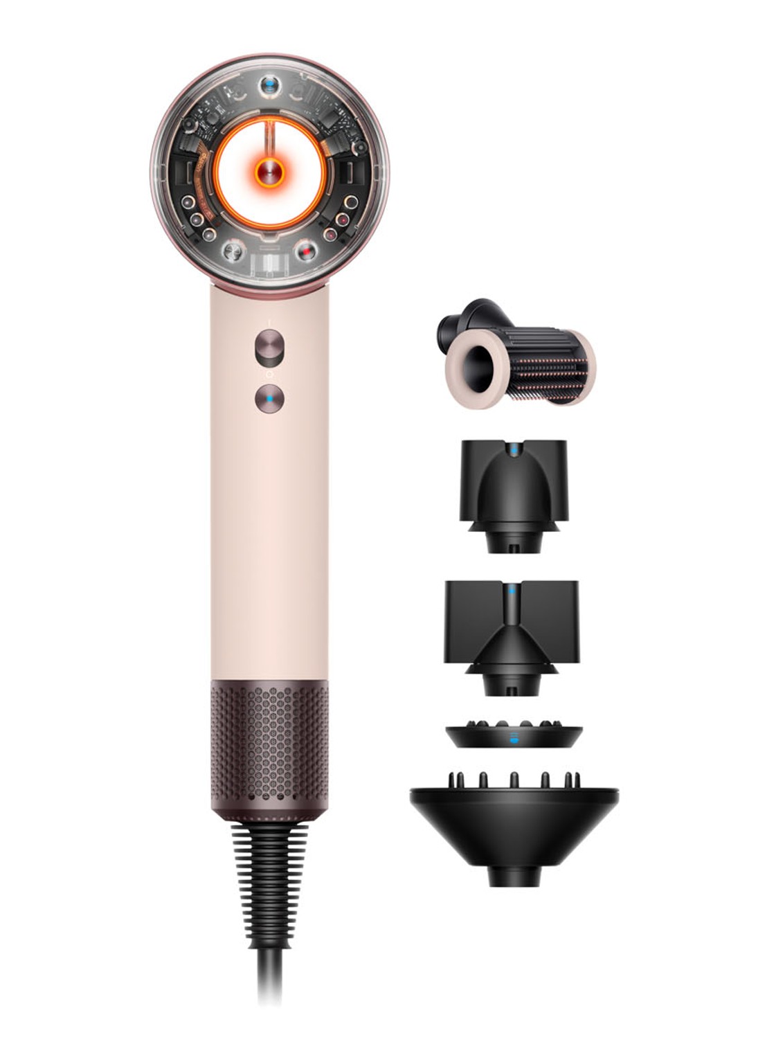 Dyson Supersonic Nural Föhn Straight+Wavy - Ceramic Pink / Rose Gold  - voorkant 5 ceramic pink / rose gold