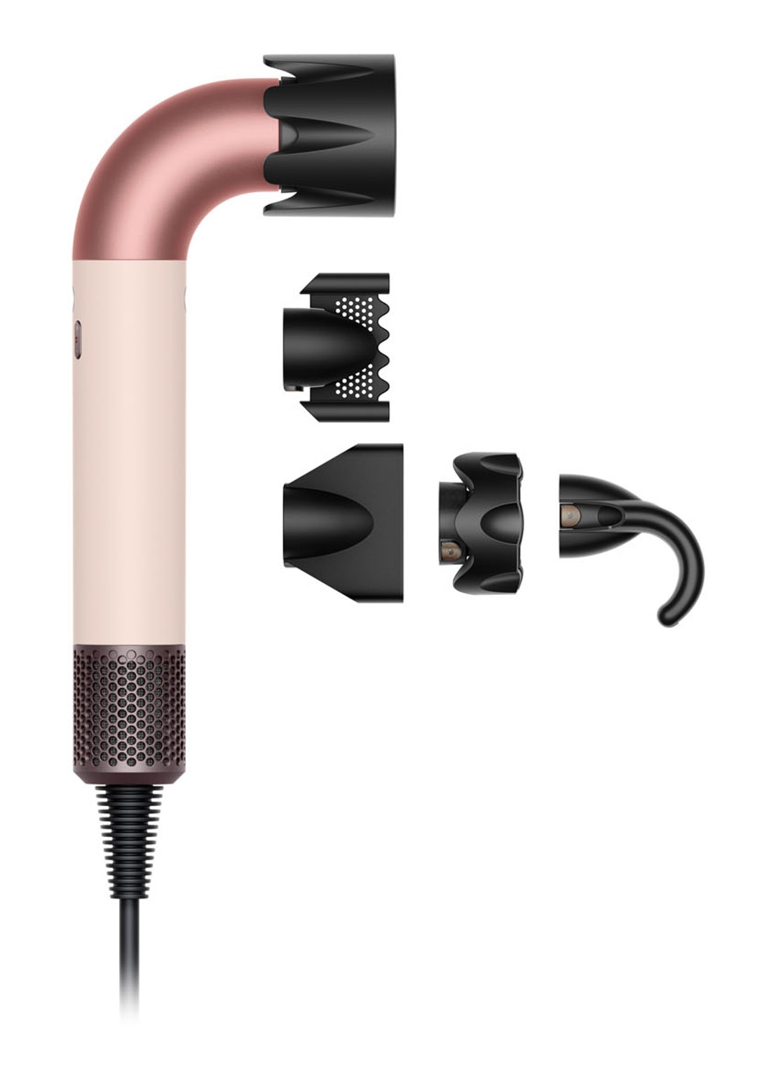 Dyson Supersonic r Föhn Straight+Wavy Ceramic - Pink / Rose Gold  - voorkant ceramic pink / rose gold