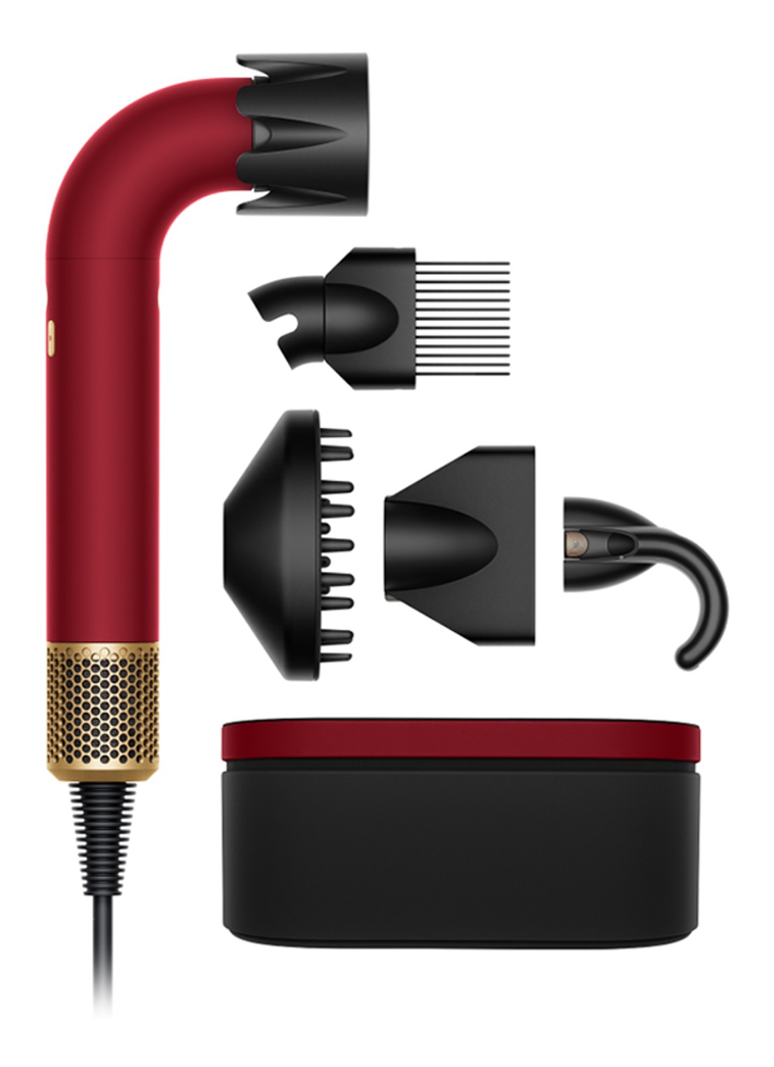 Dyson Supersonic r™ föhn– Curly+Coily Red Velvet / Gold - voorkant 5 red velvet / gold