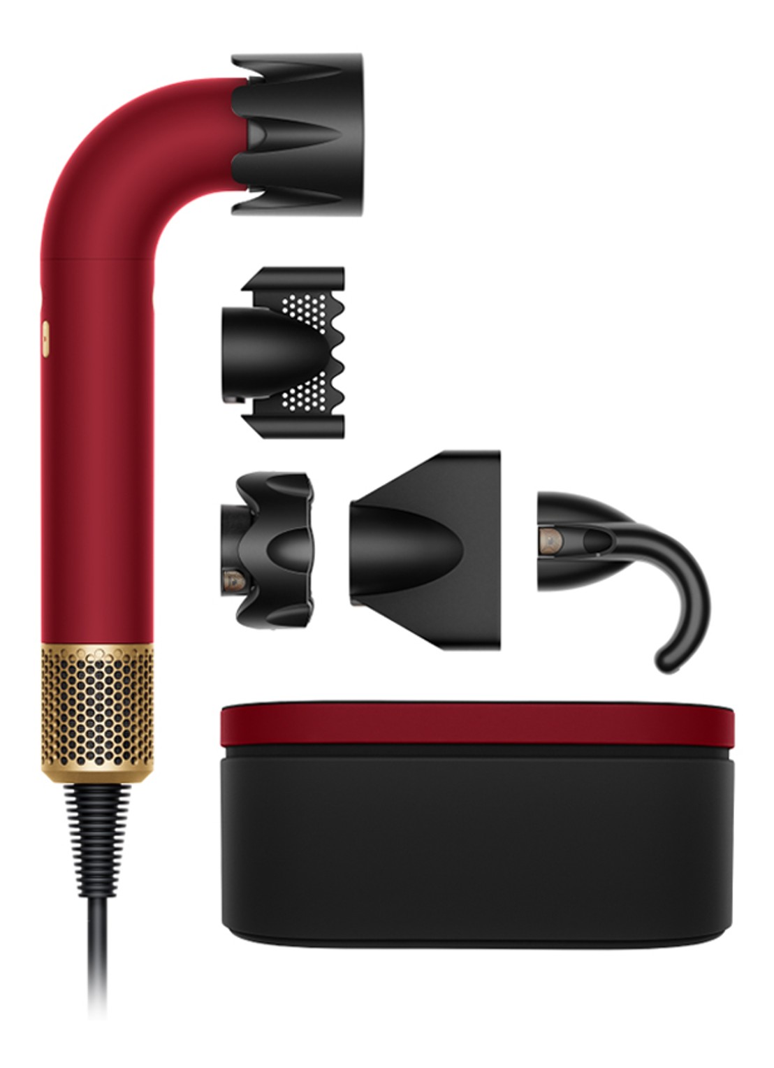 Dyson Supersonic r™ föhn– Straight+Wavy Red Velvet / Gold - voorkant 5 red velvet / gold