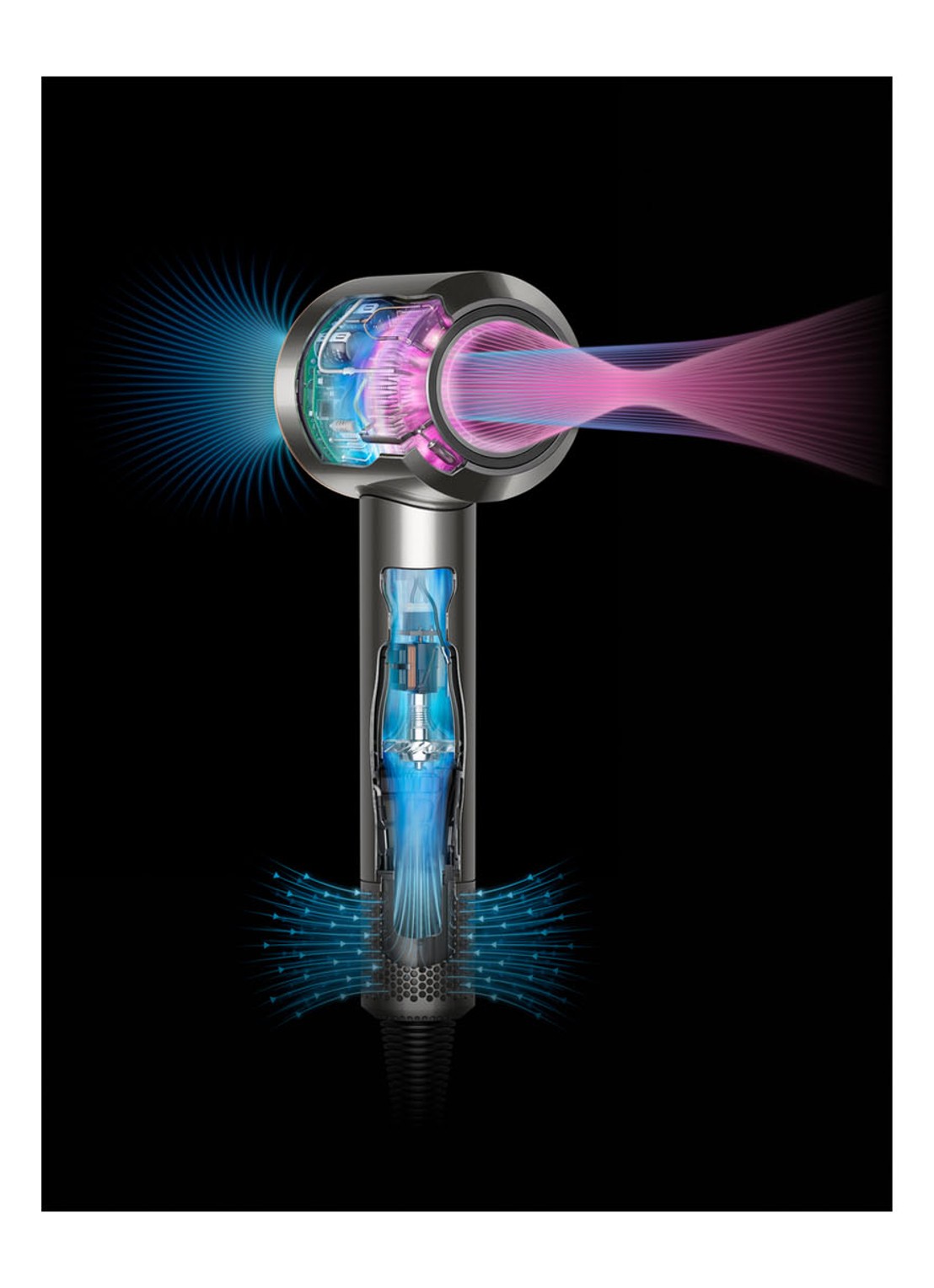 Dyson Supersonic™ föhn Straight+Wavy - Pruisisch blauw / Koper - detail 3 pruisisch blauw / koper