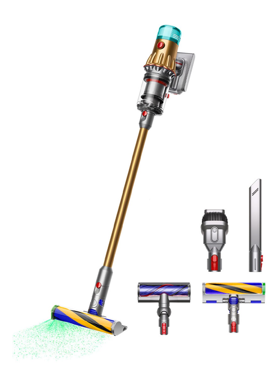 Dyson V12 Detect Slim Absolute steelstofzuiger - voorkant 4 goud