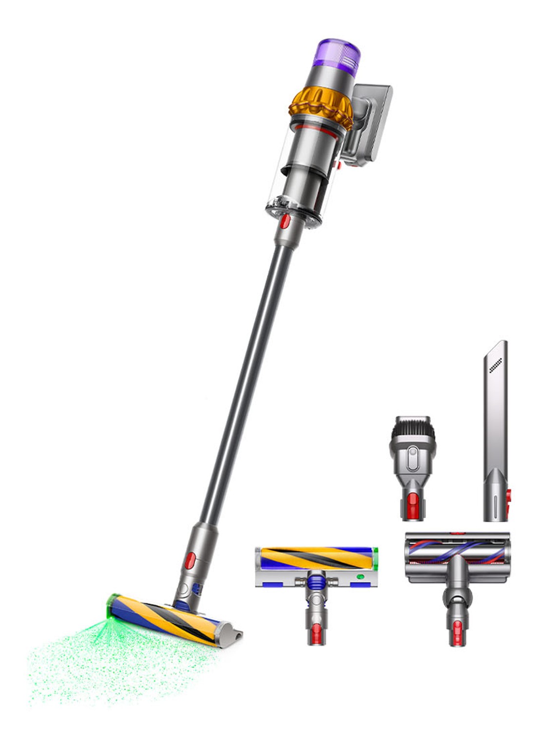 Dyson V15 Detect Absolute snoerloze steelstofzuiger 126 cm - voorkant 5 zilver