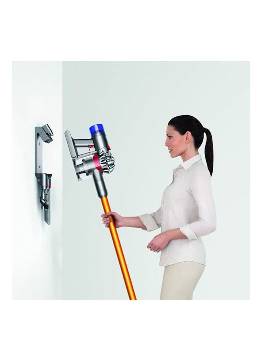 Dyson V8 Absolute snoerloze steelstofzuiger 124 cm - geel - detail 4 geel