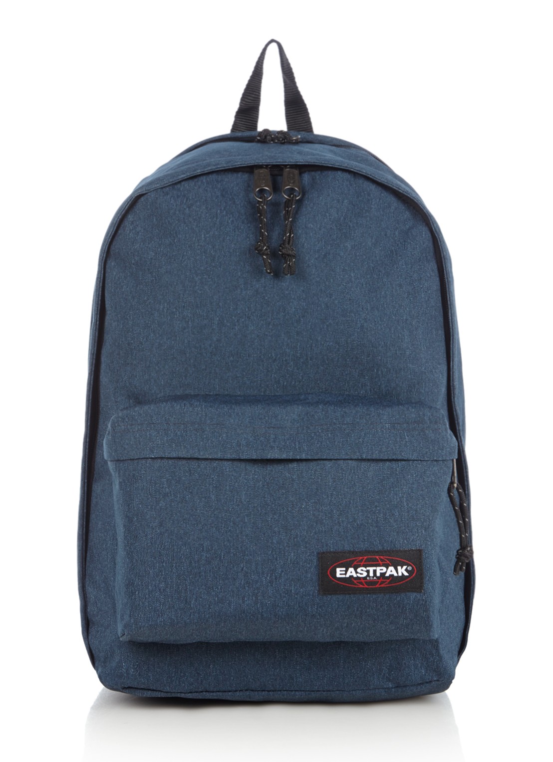 Eastpak Back to Work rugzak met 13 inch laptopvak - voorkant staalblauw
