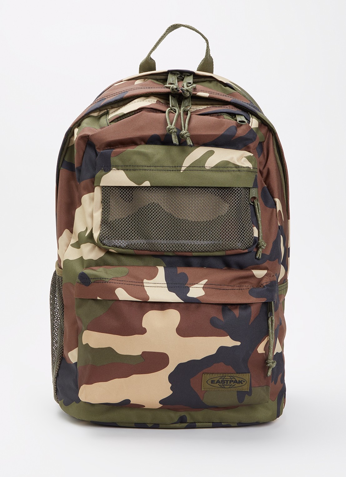 Eastpak Double Office rugzak met 16 inch laptopvak - voorkant legergroen