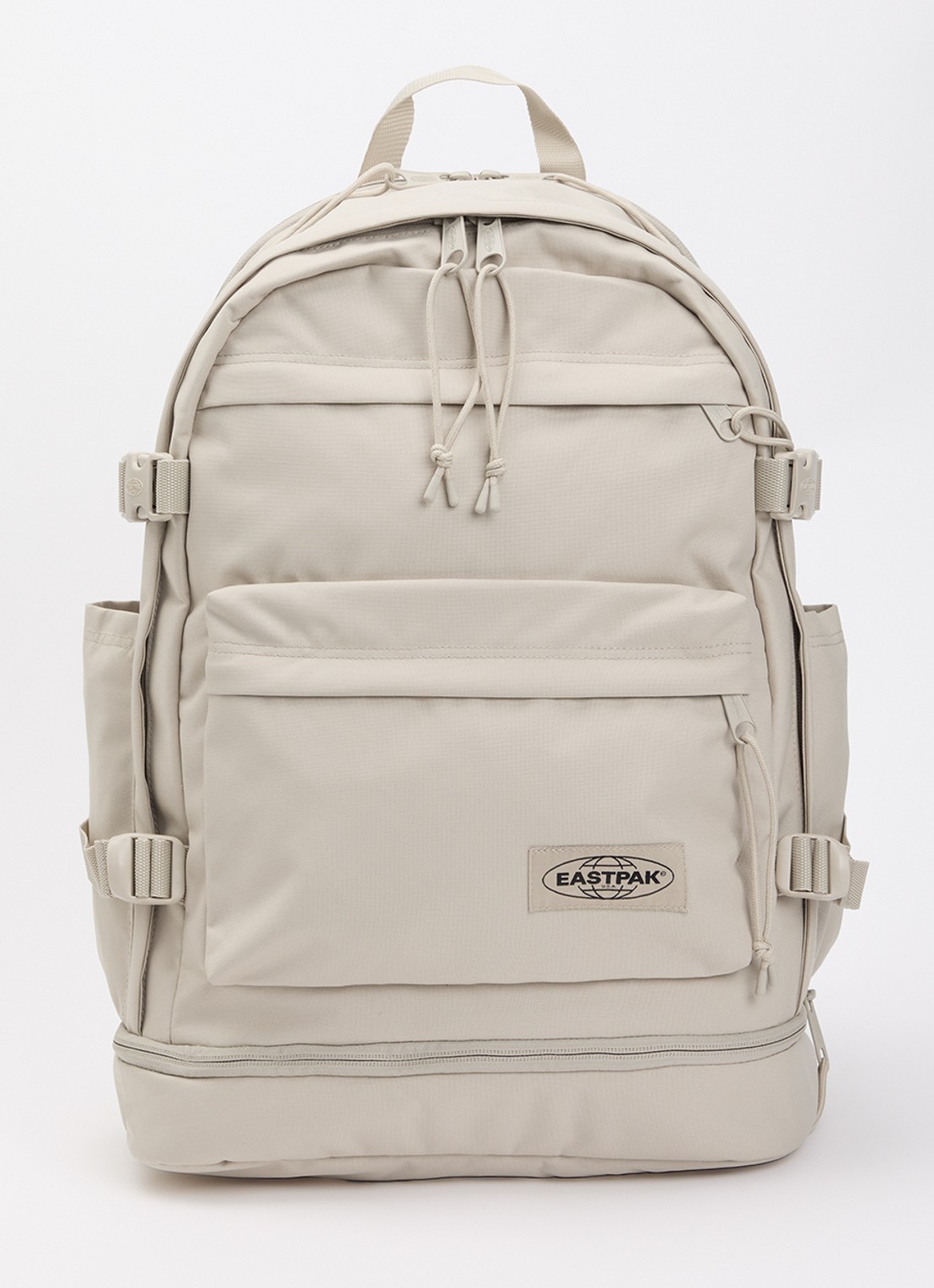 Eastpak Everyday Pak'r rugzak met 16 inch laptopvak - voorkant 3 beige