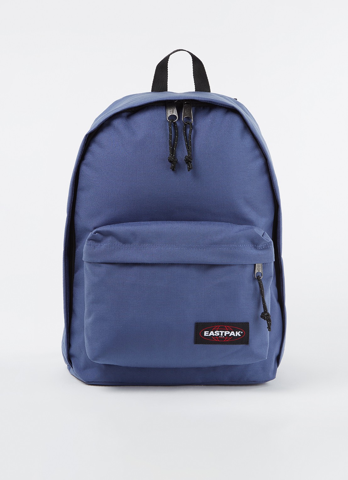 Eastpak Out Of Office rugzak met 13 inch laptopvak - voorkant staalblauw