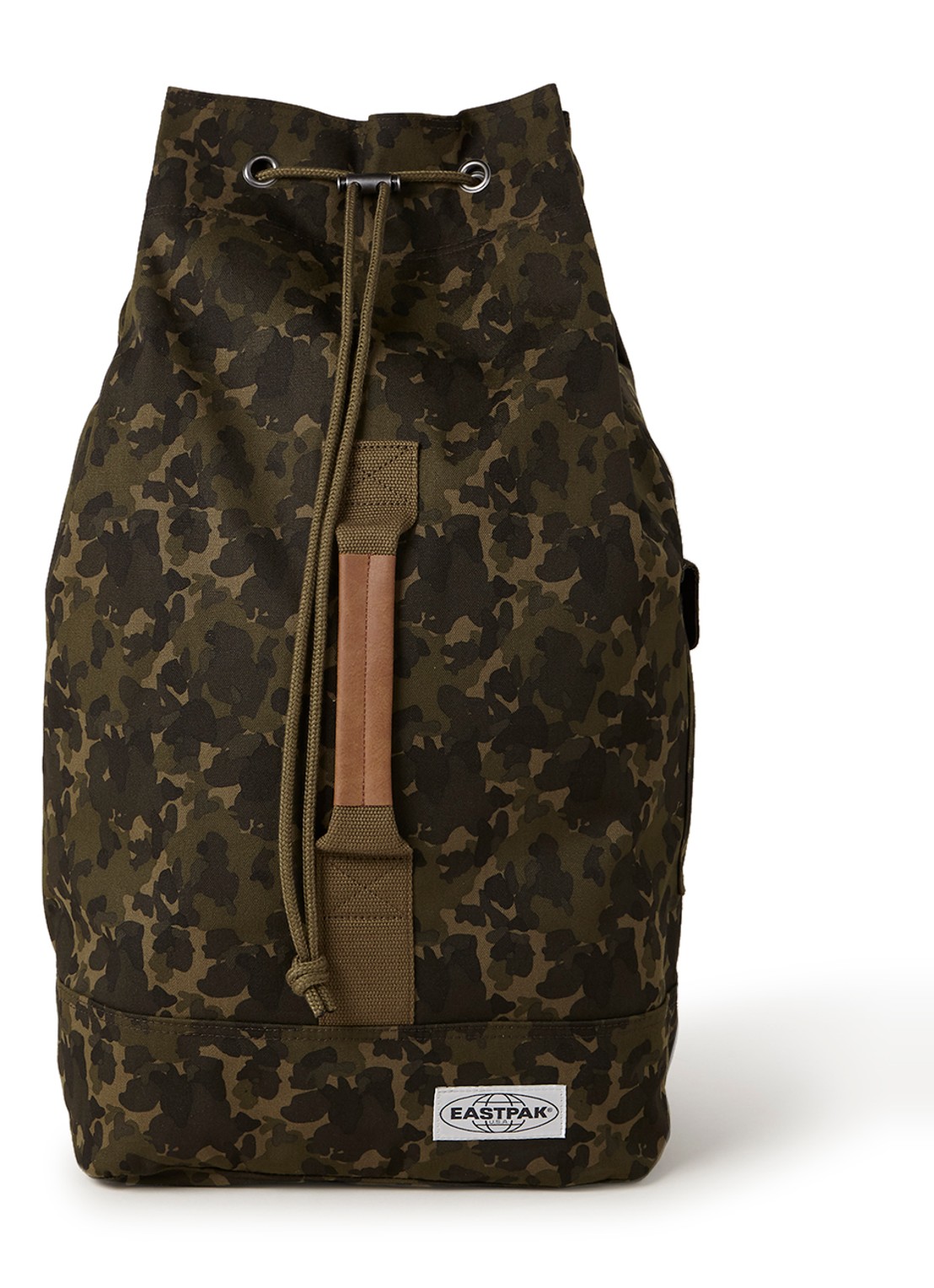 Eastpak Plister rugzak met camouflageprint - voorkant legergroen