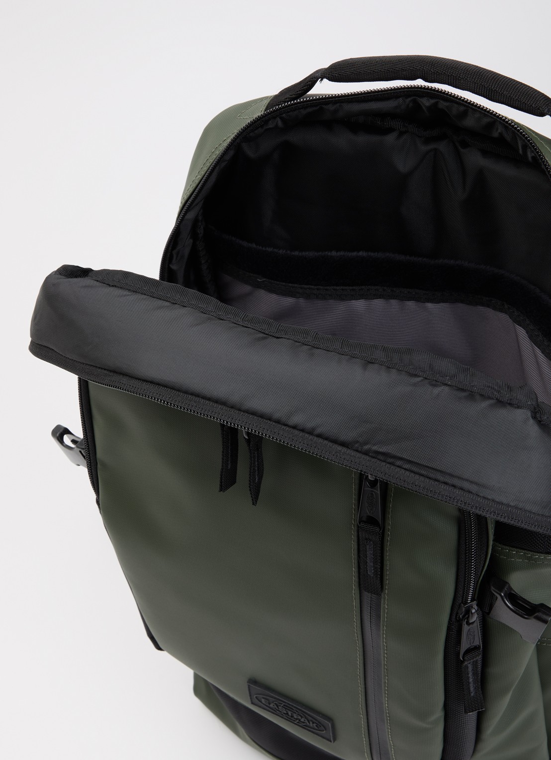 Eastpak Tecum L rugzak met 15 inch laptopvak - detail 2 bronsgroen
