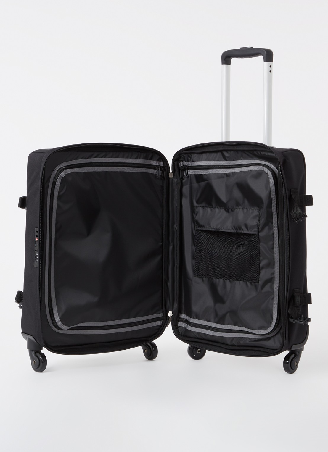 Eastpak Transit'R 4 S spinner 54 cm - voorkant 4 zwart