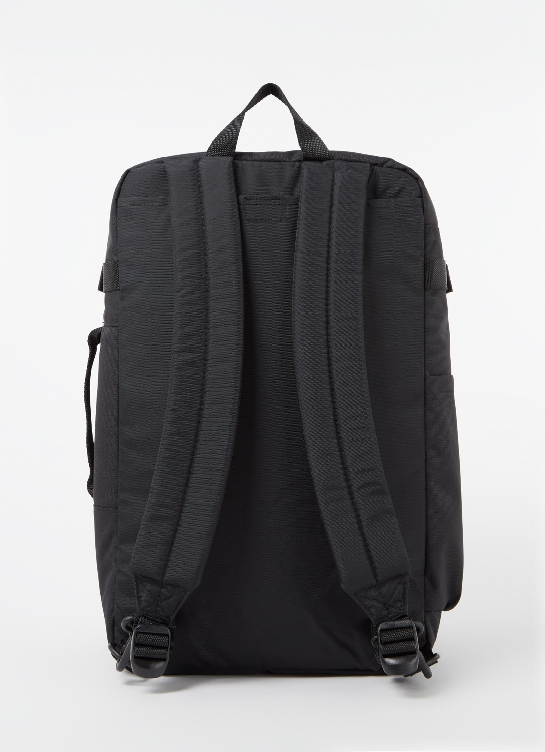 Eastpak Transit'R rugzak met logo en 16 inch laptopvak - achterkant zwart