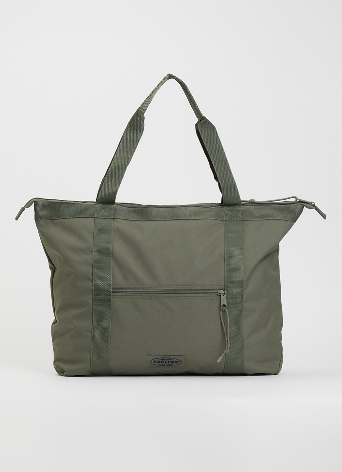 Eastpak Travel Tote schoudertas met 16 inch laptopvak - voorkant mosgroen