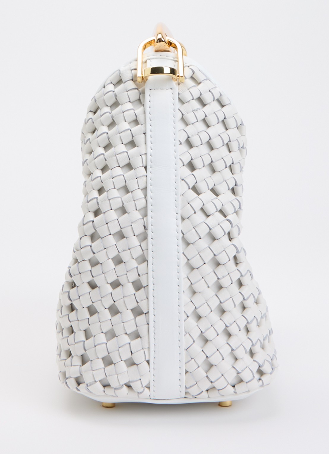 Elleme Boomerang  S handtas van leer met afneembare schouderriem - detail 3 wit