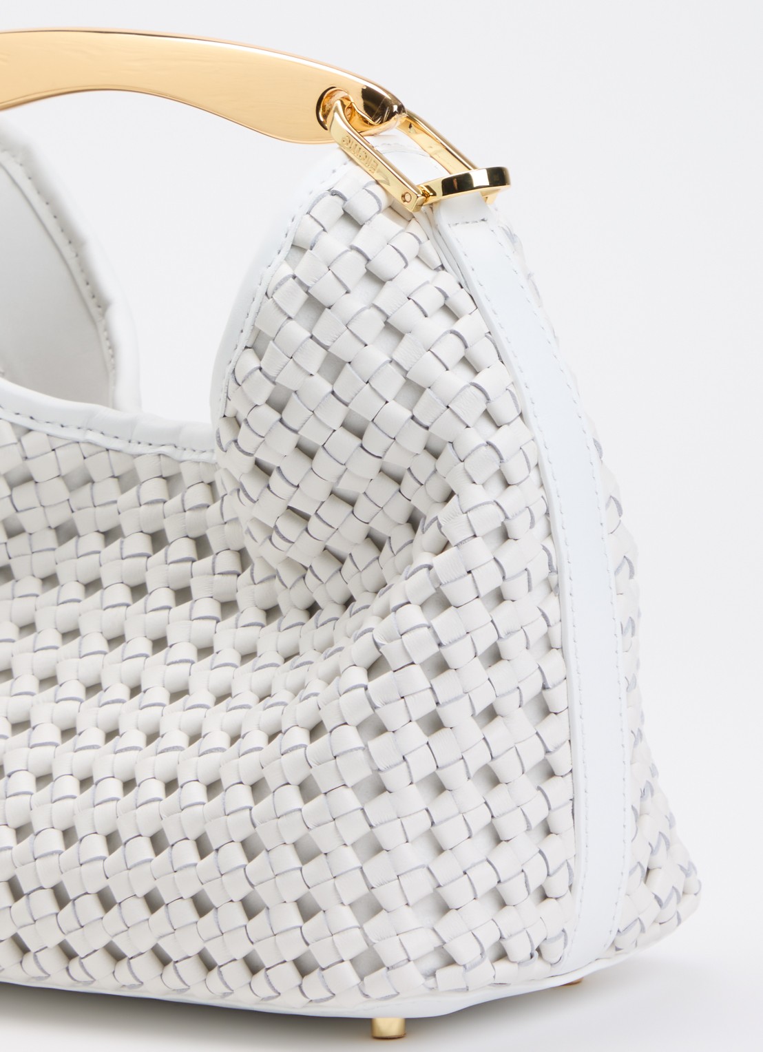 Elleme Boomerang  S handtas van leer met afneembare schouderriem - detail 4 wit