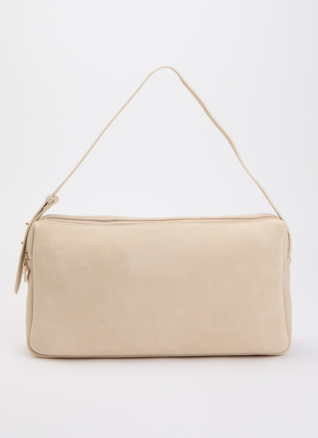 Elleme Trousse schoudertas van suède - voorkant 6 beige