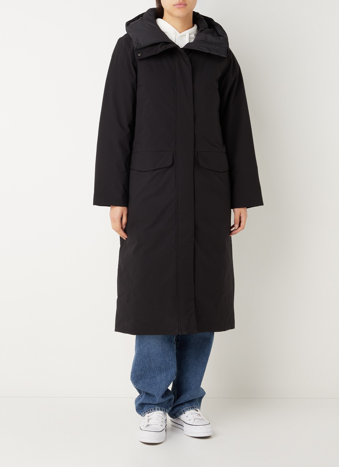 Elvine Asha gewatteerde parka met klepzakken - detail 5 zwart