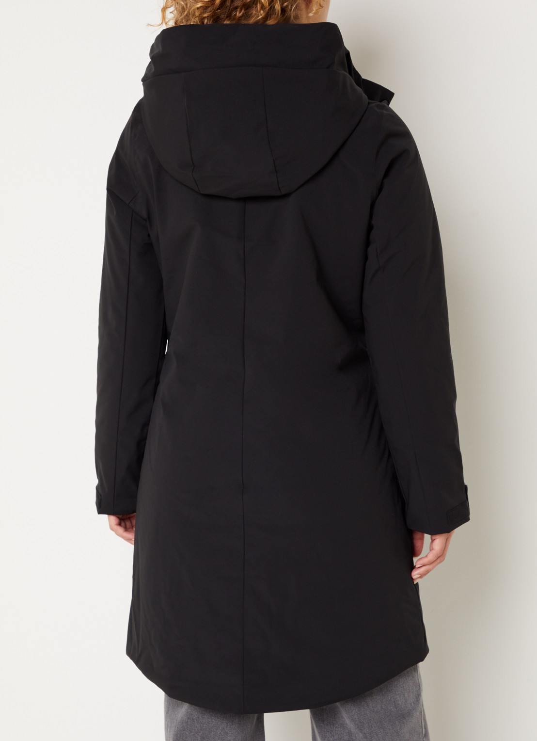 Elvine Eline parka met ritszakken en waterafstotende coating - achterkant 3 zwart