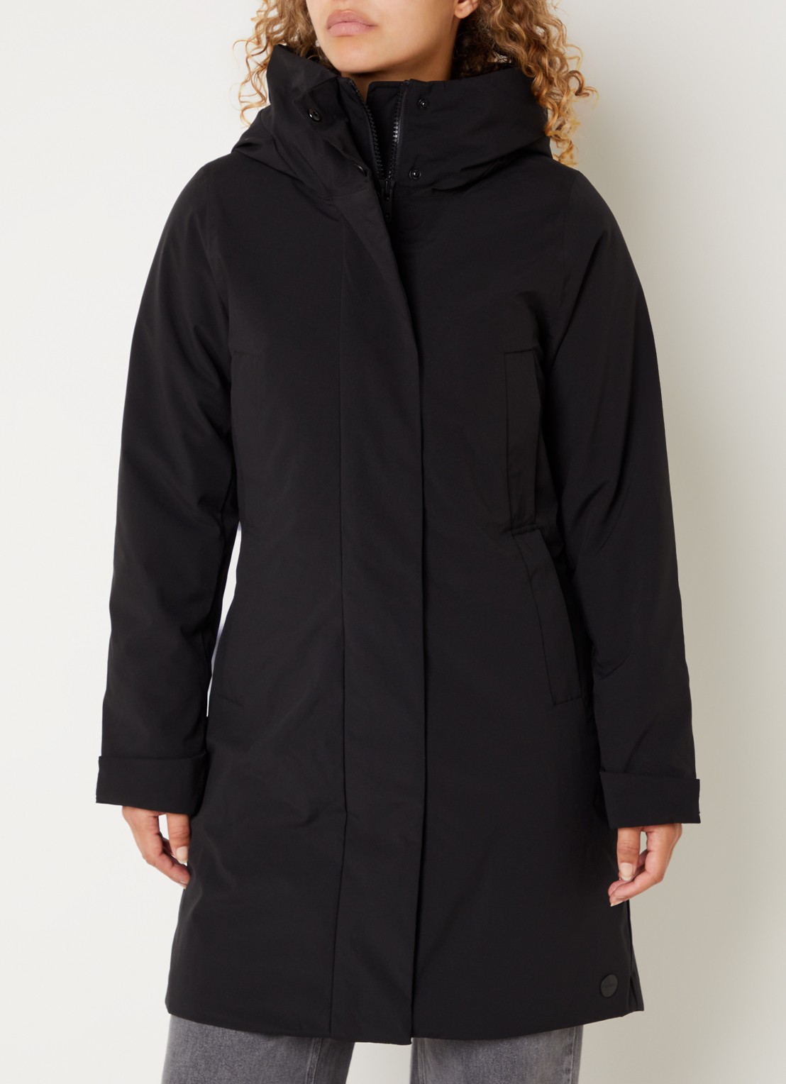 Elvine Eline parka met ritszakken en waterafstotende coating - detail 4 zwart