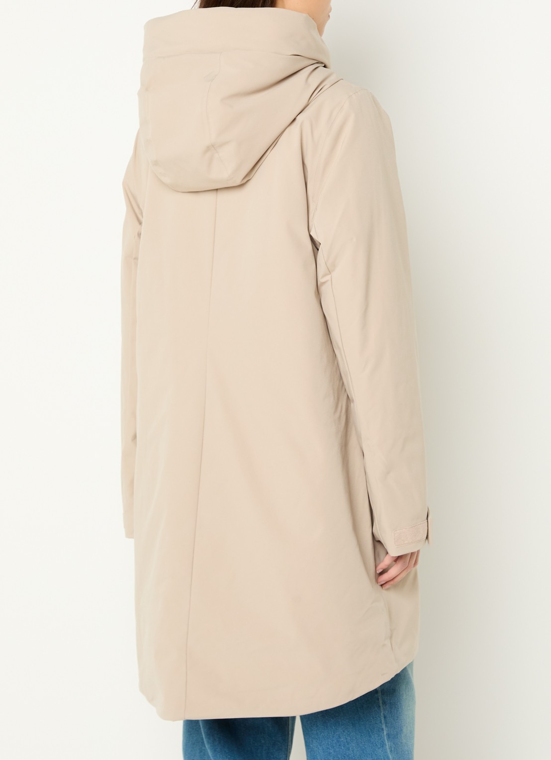 Elvine Eline parka met ritszakken en waterafstotende coating - achterkant 4 khaki