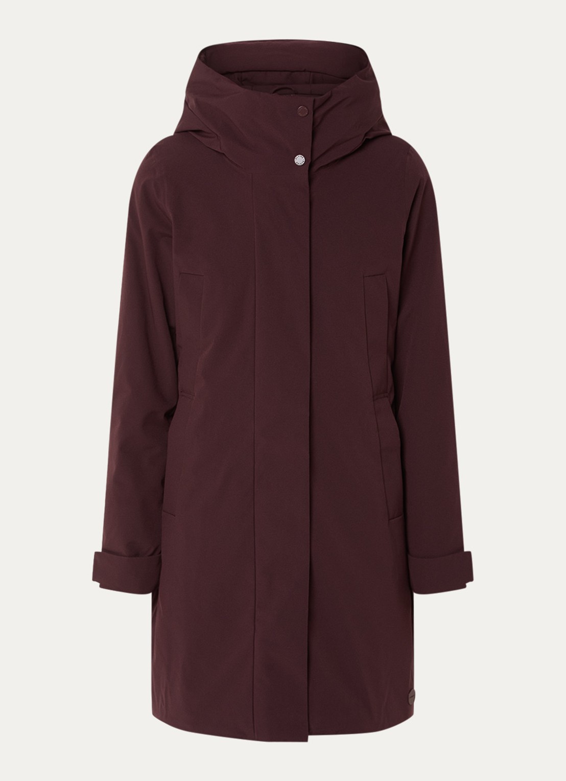 Elvine Eline parka met ritszakken en waterafstotende coating - voorkant 2 bordeauxrood