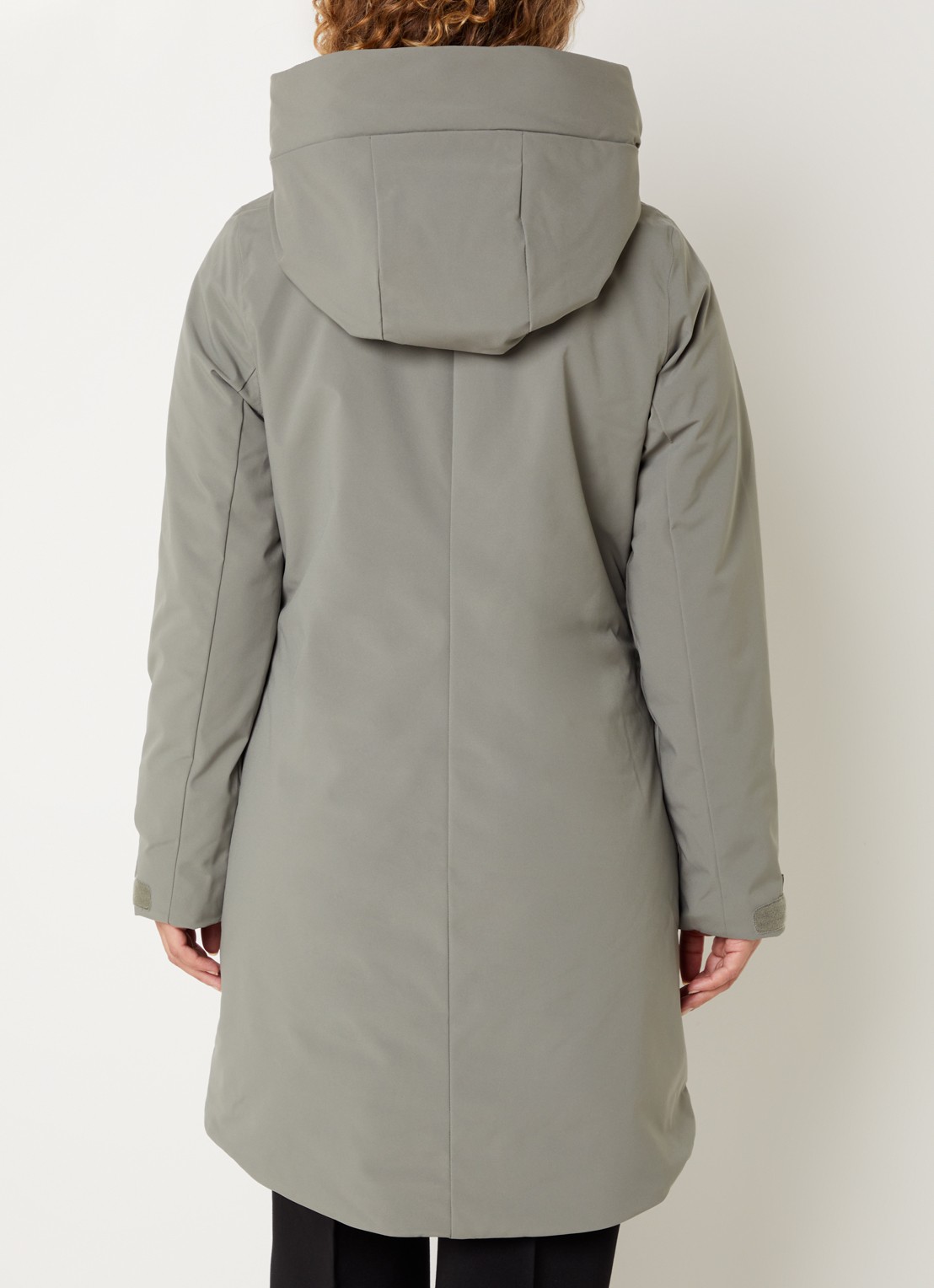 Elvine Eline parka met ritszakken en waterafstotende coating - achterkant 4 mosgroen