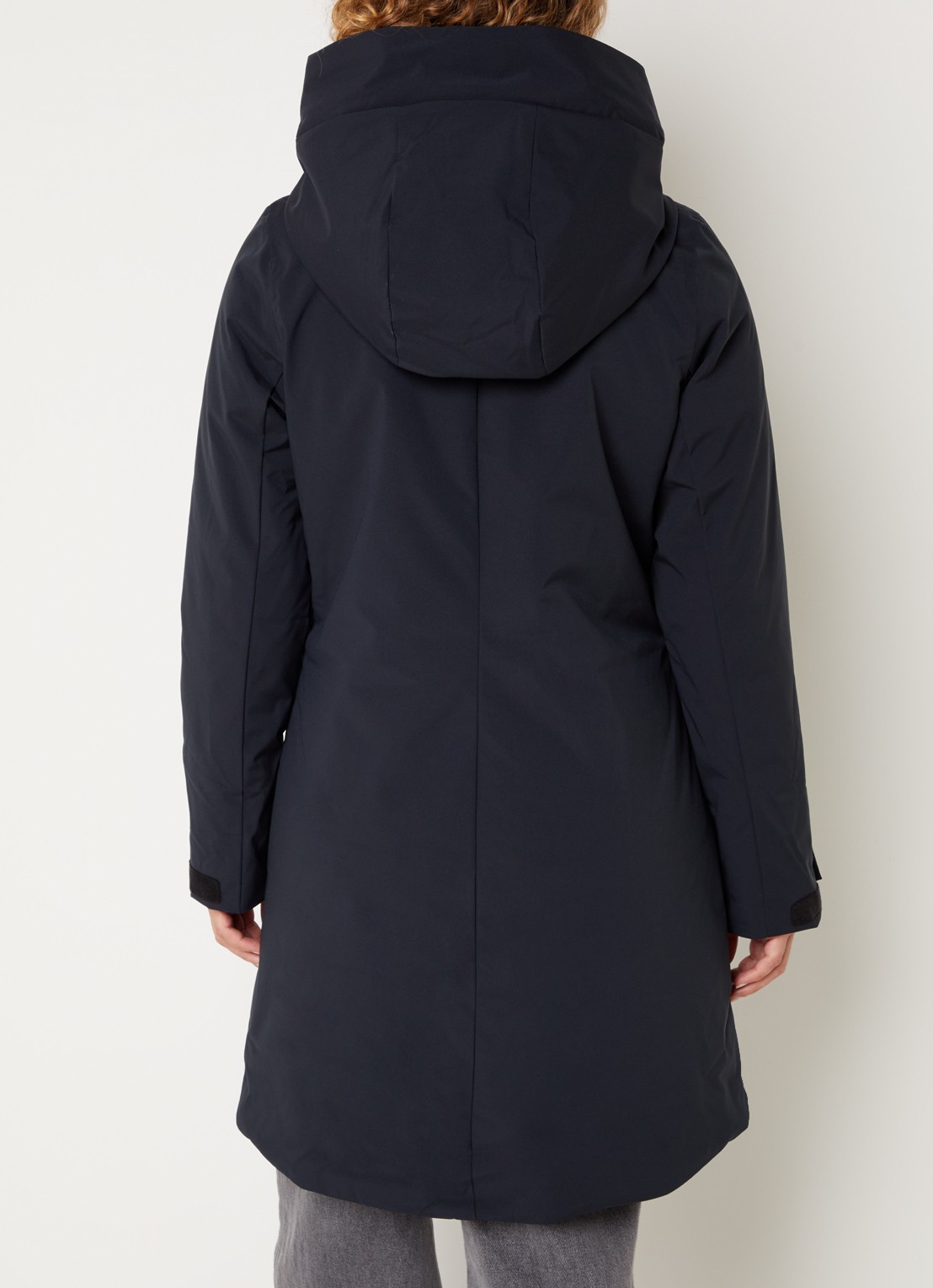 Elvine Eline parka met ritszakken en waterafstotende coating - achterkant donkerblauw