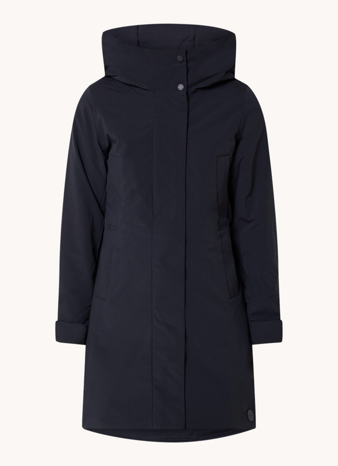 Elvine Eline parka met ritszakken en waterafstotende coating - voorkant 3 donkerblauw