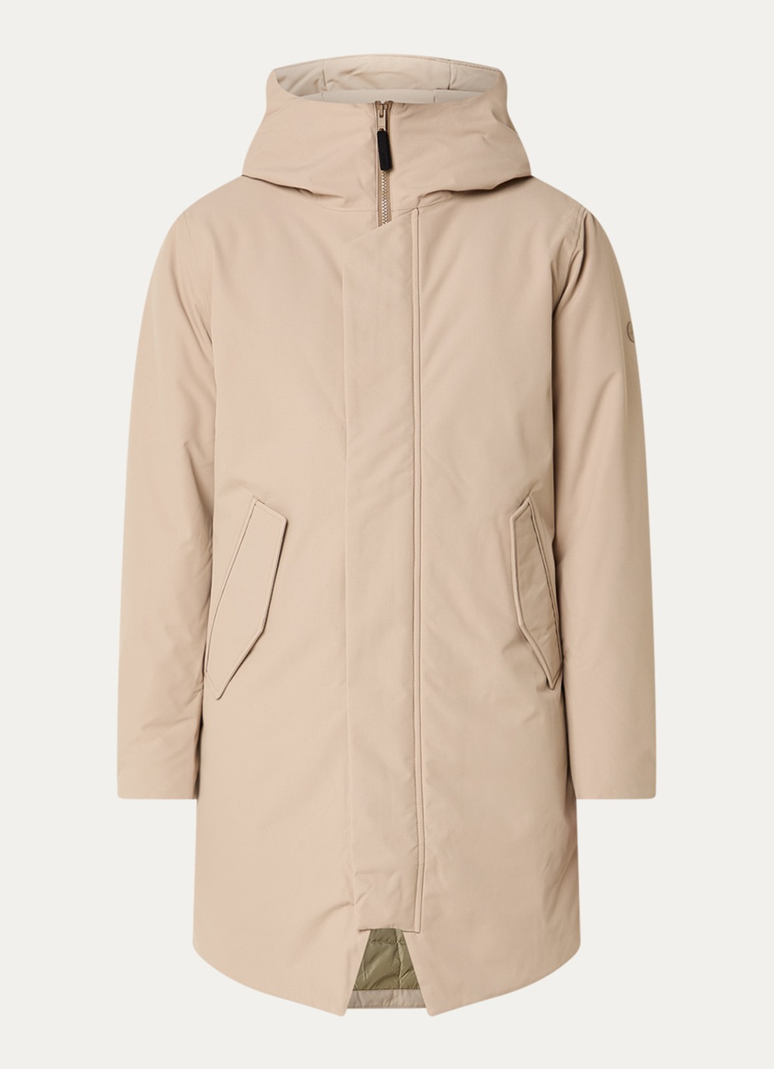 Elvine Gunter gewatteerde parka met capuchon - voorkant 3 beige