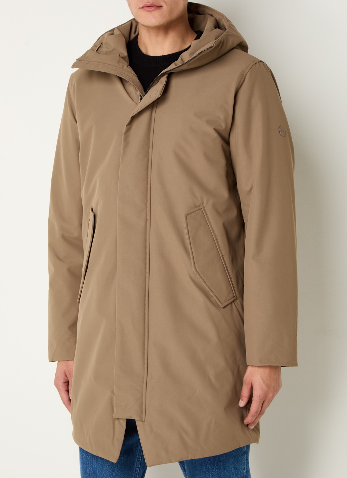 Elvine Gunter gewatteerde parka met capuchon - detail 3 zand