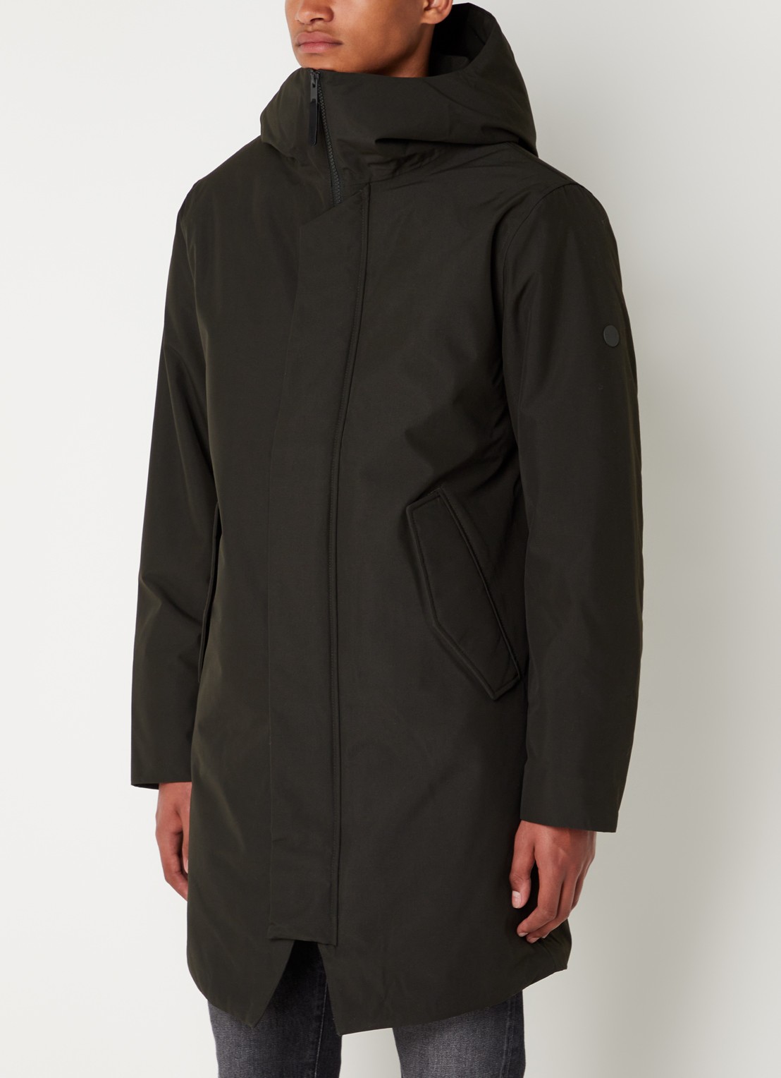 Elvine Gunter gewatteerde parka met capuchon - detail 4 legergroen